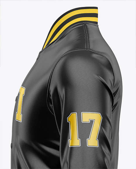 Iconic American Leather Varsity Jacket Mockup
