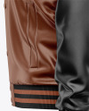 Iconic American Leather Varsity Jacket Mockup