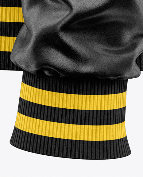 Iconic American Leather Varsity Jacket Mockup