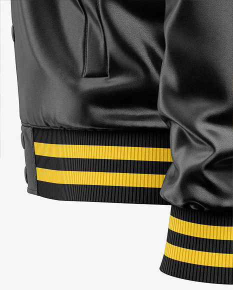 Iconic American Leather Varsity Jacket Mockup
