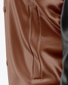 Iconic American Leather Varsity Jacket Mockup