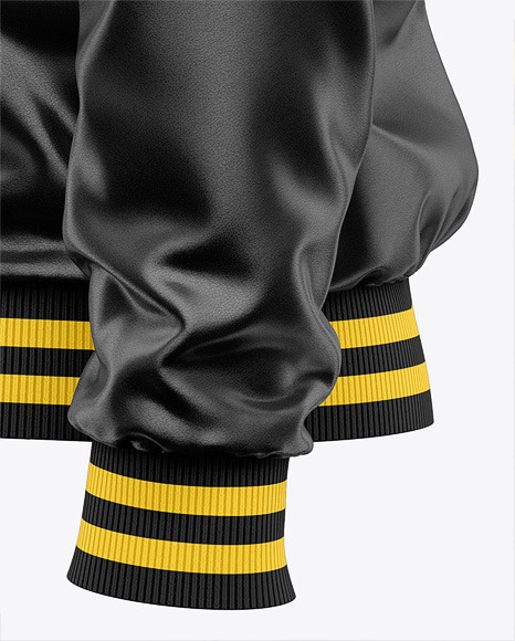 Iconic American Leather Varsity Jacket Mockup