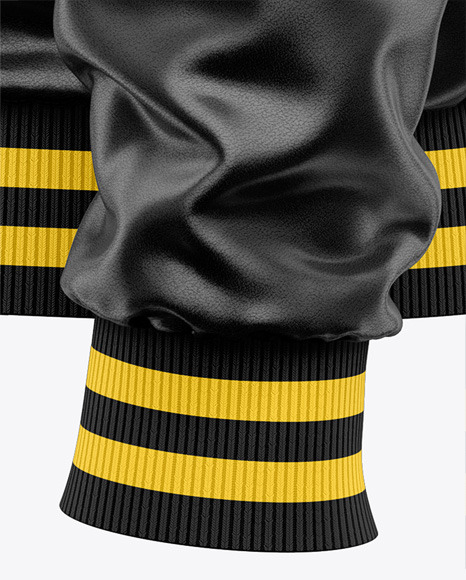 Iconic American Leather Varsity Jacket Mockup