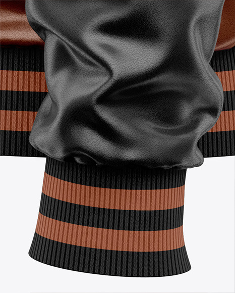 Iconic American Leather Varsity Jacket Mockup