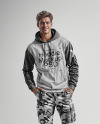 A Man in a Hoodie and Pants with pockets Mockup