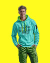 A Man in a Hoodie and Pants with pockets Mockup
