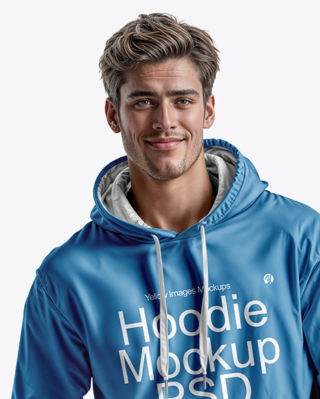 A Man in a Hoodie and Pants with pockets Mockup
