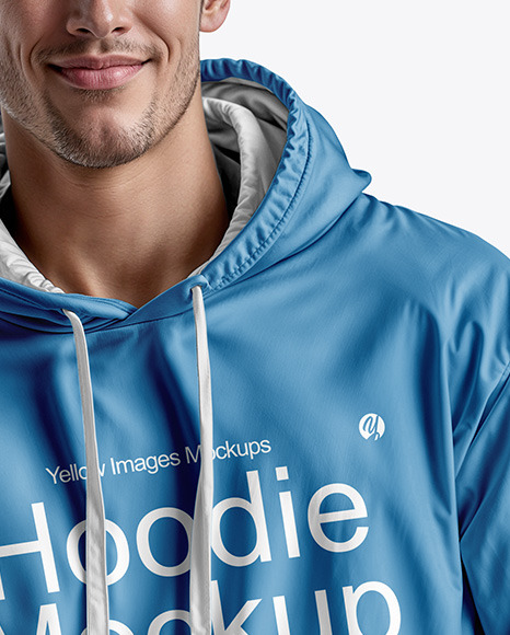 A Man in a Hoodie and Pants with pockets Mockup