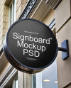 Round Signboard Mockup