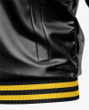 Iconic American Leather Varsity Jacket Mockup
