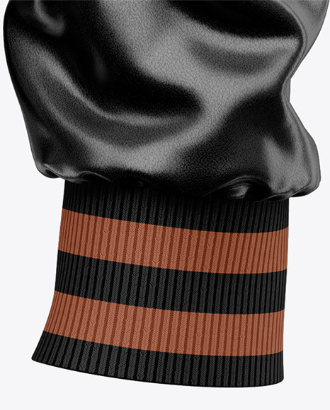 Iconic American Leather Varsity Jacket Mockup