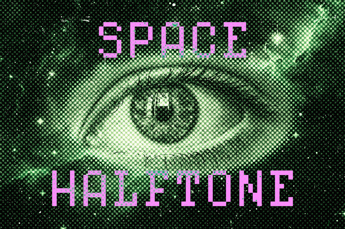 Space Halftone Photo Effect Space Halftone Photo Effect