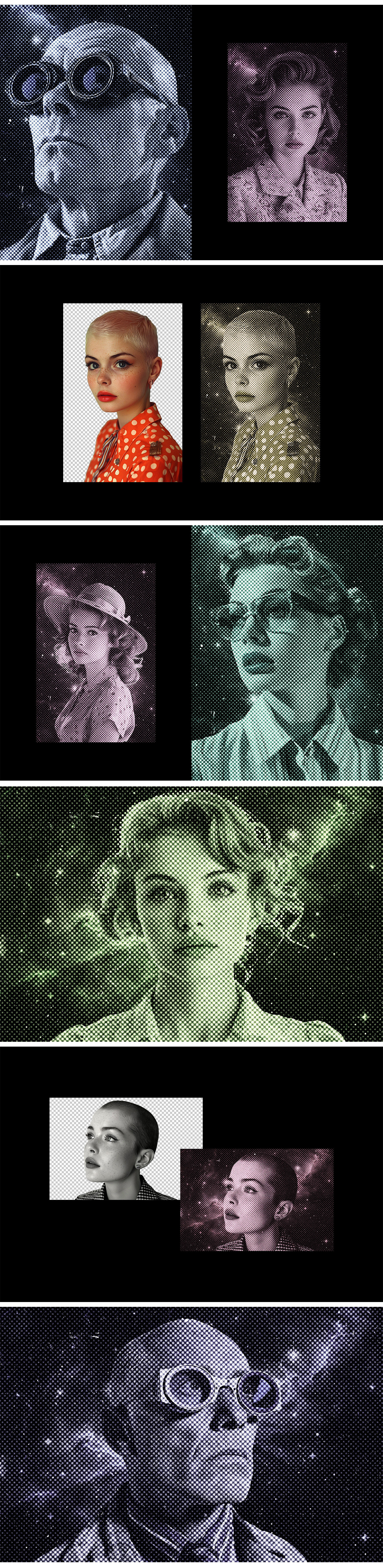 Space Halftone Photo Effect Space Halftone Photo Effect