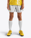 Young Latina Woman Wearing a Full Soccer Kit Mockup