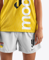 Young Latina Woman Wearing a Full Soccer Kit Mockup