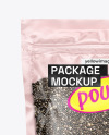 Transparent Pouch with Chia Seeds Mockup