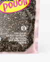 Transparent Pouch with Chia Seeds Mockup