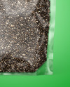 Transparent Pouch with Chia Seeds Mockup