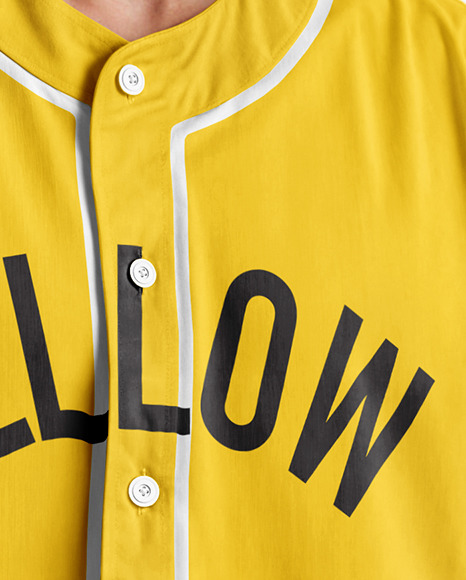 A Man Wearing a Baseball Jersey and Jeans Mockup