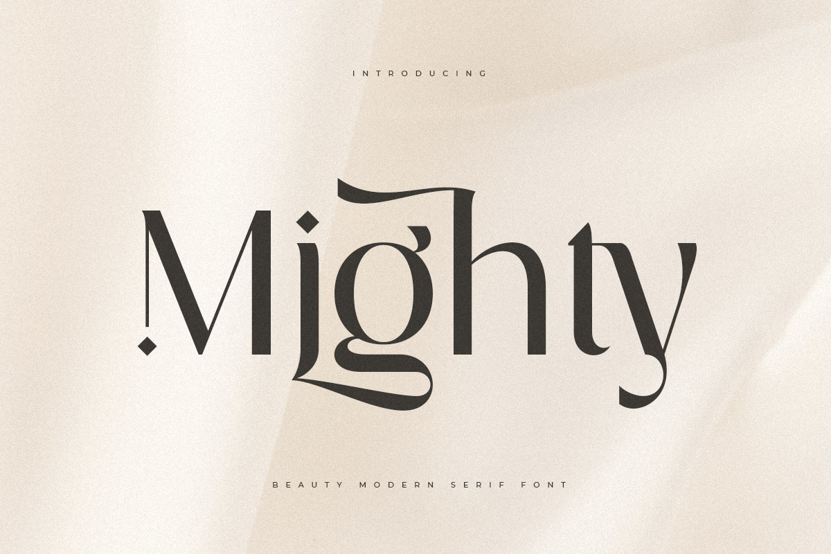 Mighty - Luxury Glamour Beauty Font Mighty - Luxury Glamour Beauty Font
