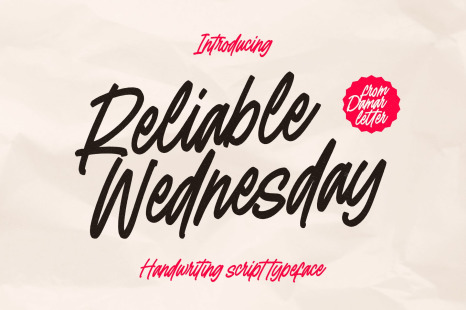 Reliable Wednesday Font - Handwritten script