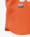 Glossy Quilted Vest Mockup - Back Half Side View
