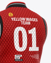 Matte Quilted Vest Mockup - Back Half Side View