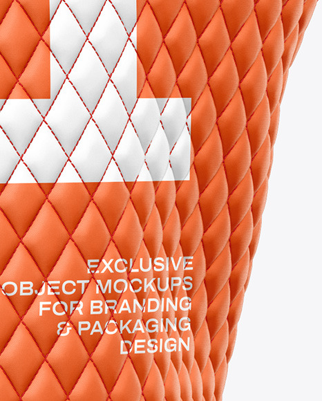 Matte Quilted Vest Mockup - Back Half Side View