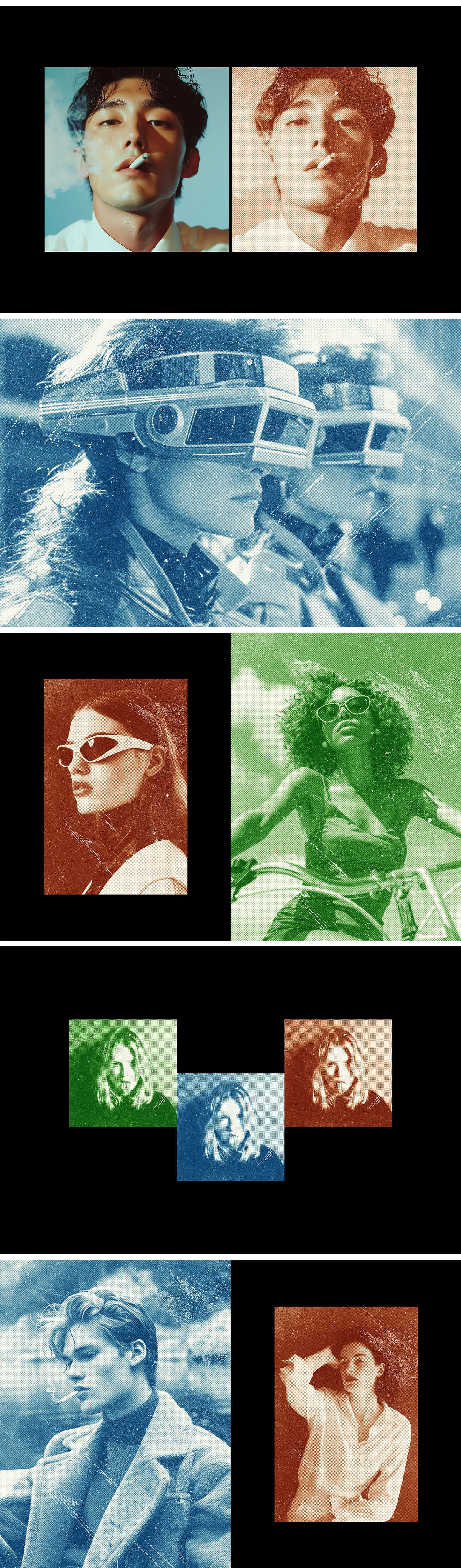 Retro Scratched Print Photo Effect Retro Scratched Print Photo Effect