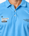 A Man Wearing a Polo Shirt and Jeans Mockup