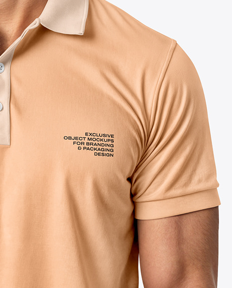 A Man Wearing a Polo Shirt and Jeans Mockup