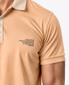 A Man Wearing a Polo Shirt and Jeans Mockup