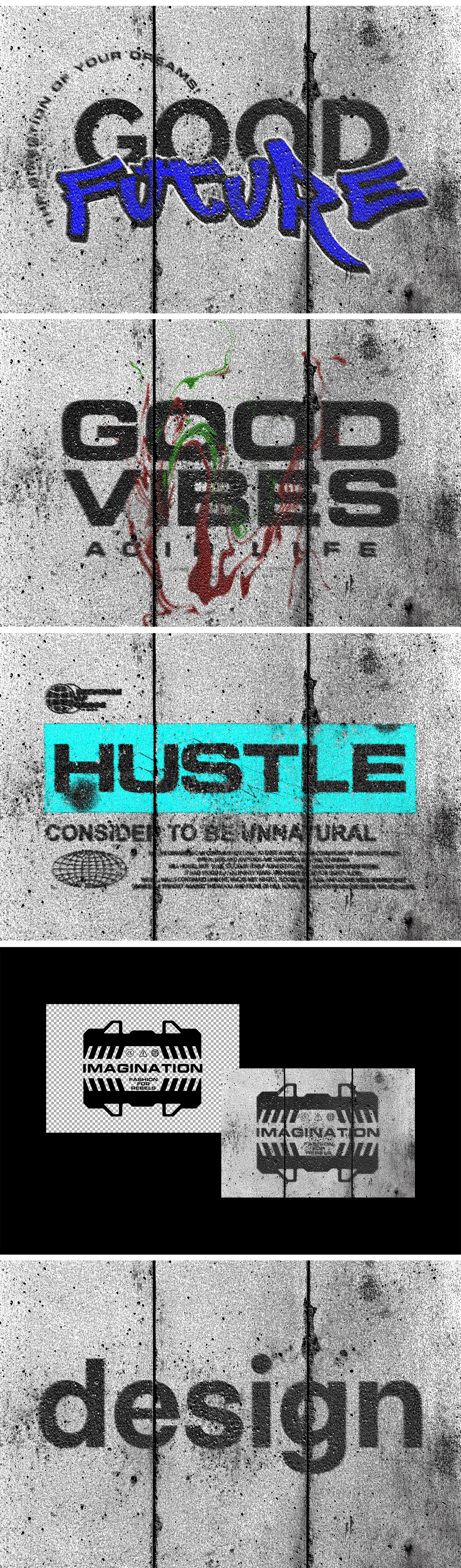Grunge Concrete Wall Art Mockup Grunge Concrete Wall Art Mockup