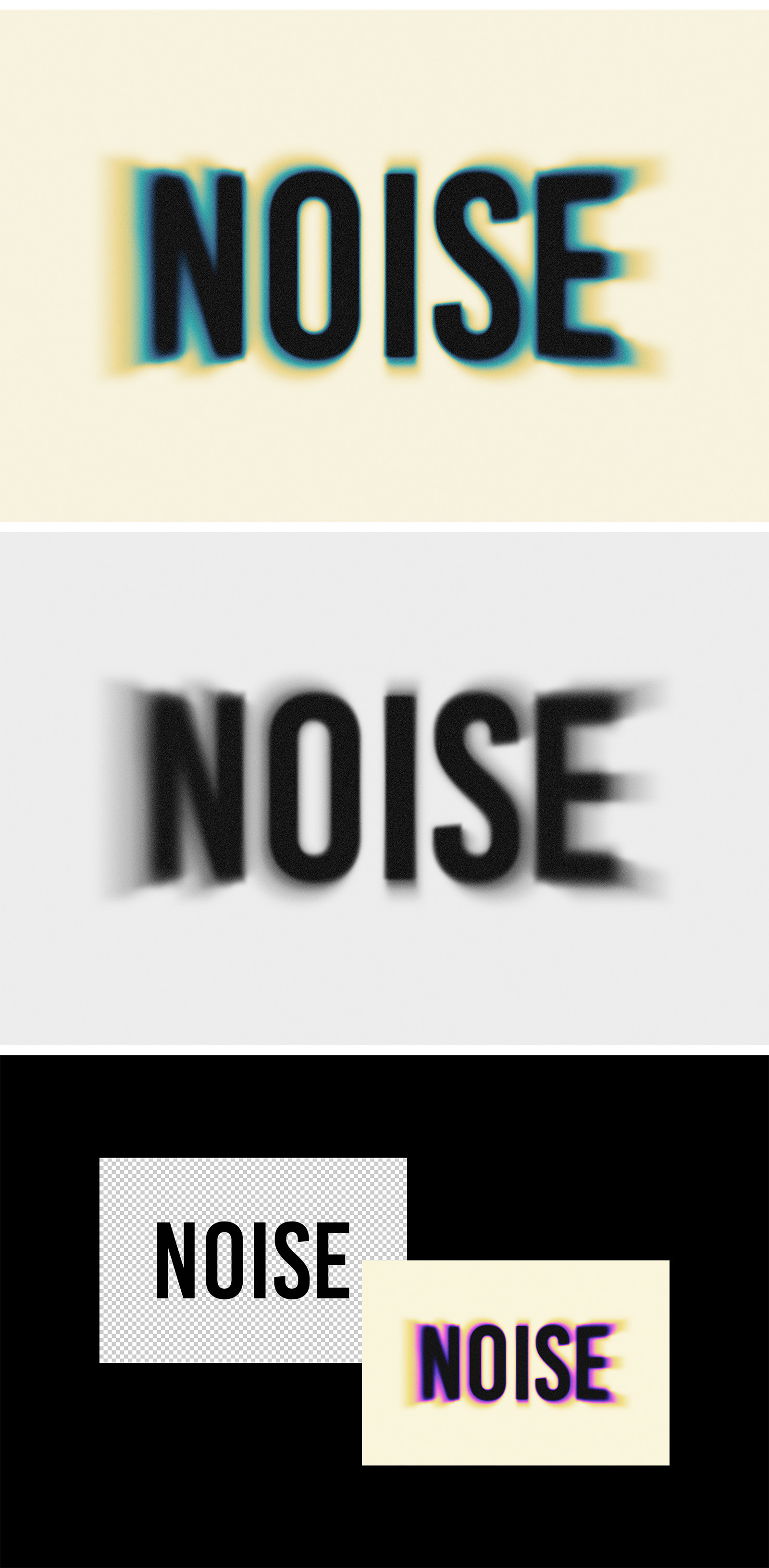 Bright Noisy Text Effect Bright Noisy Text Effect