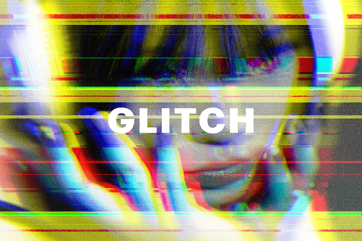 Offset Printing Glitching Photo Effect Offset Printing Glitching Photo Effect