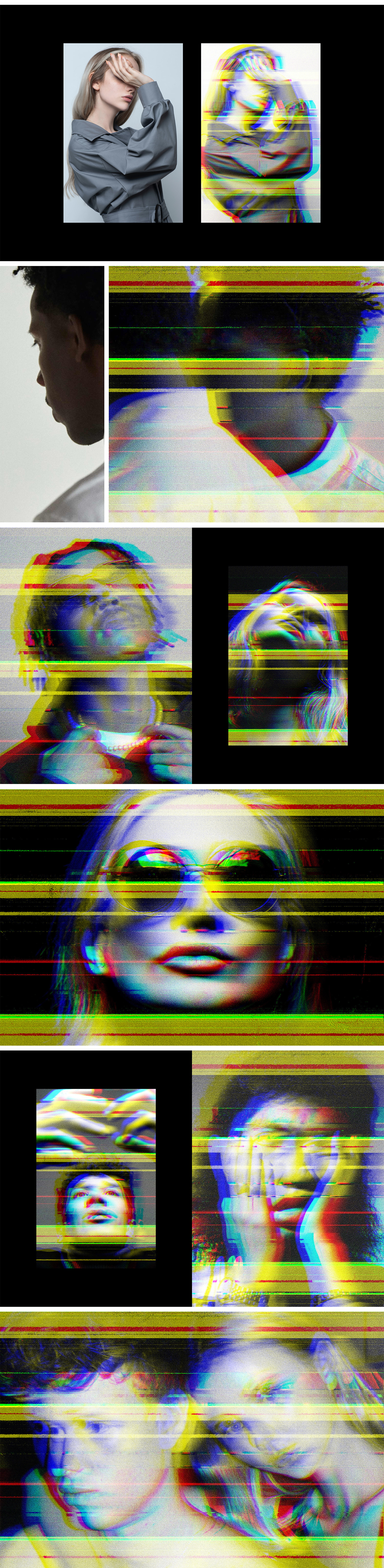 Offset Printing Glitching Photo Effect Offset Printing Glitching Photo Effect