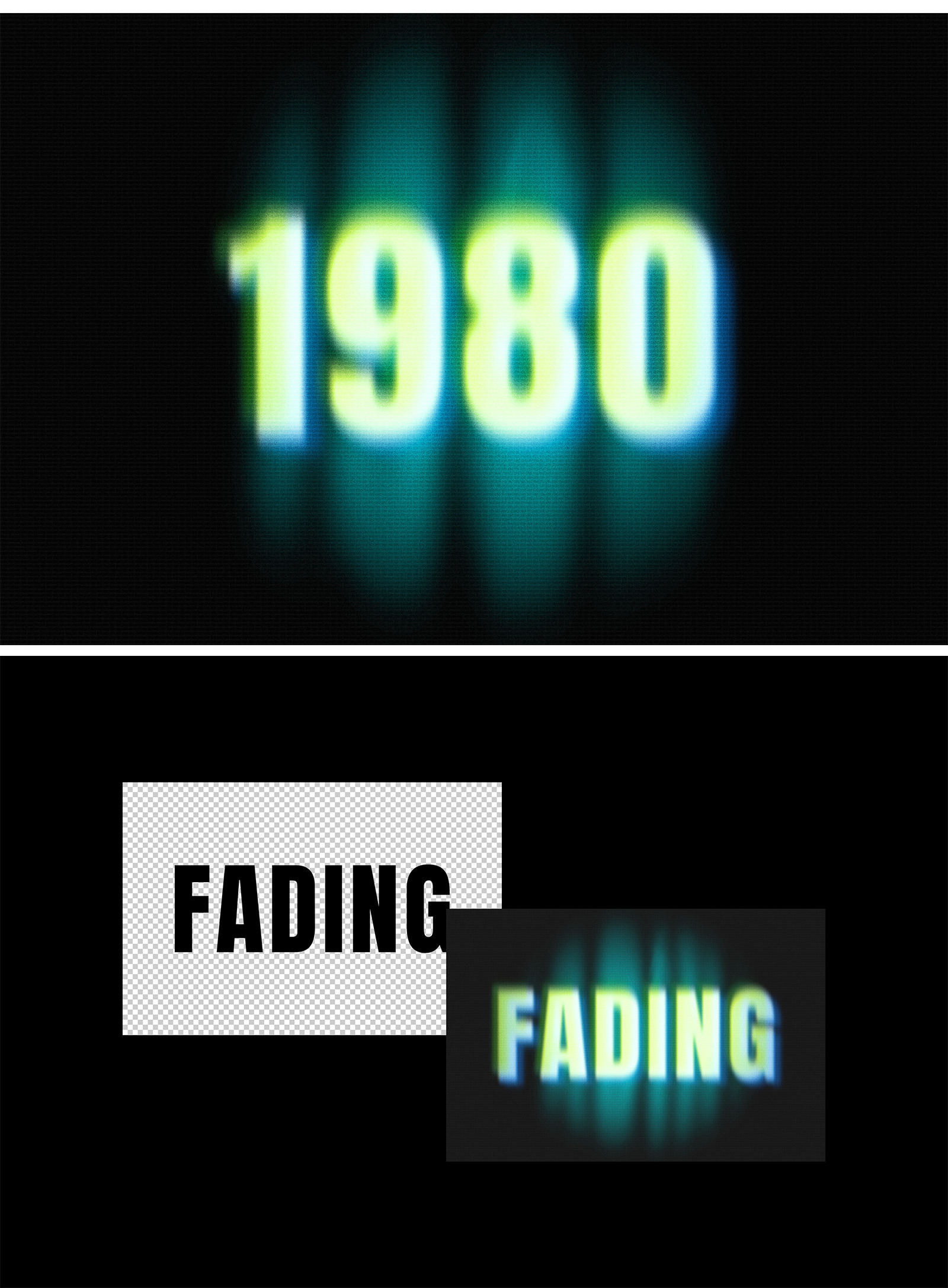 Fading CRT Text Effect Fading CRT Text Effect