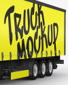 Semi Trailer Truck Mockup - Half Side View