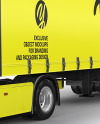 Semi Trailer Truck Mockup - Half Side View