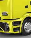 Semi Trailer Truck Mockup - Half Side View