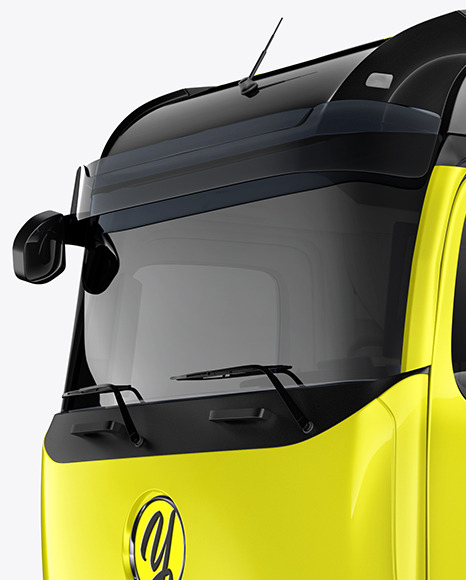 Semi Trailer Truck Mockup - Half Side View