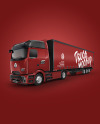 Semi Trailer Truck Mockup - Half Side View