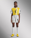 A Black Woman Wearing a Full Soccer Kit Mockup
