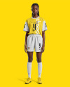 A Black Woman Wearing a Full Soccer Kit Mockup