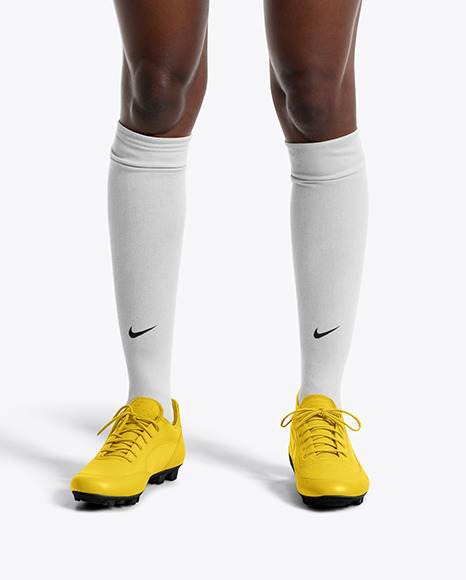 A Black Woman Wearing a Full Soccer Kit Mockup