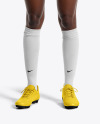 A Black Woman Wearing a Full Soccer Kit Mockup