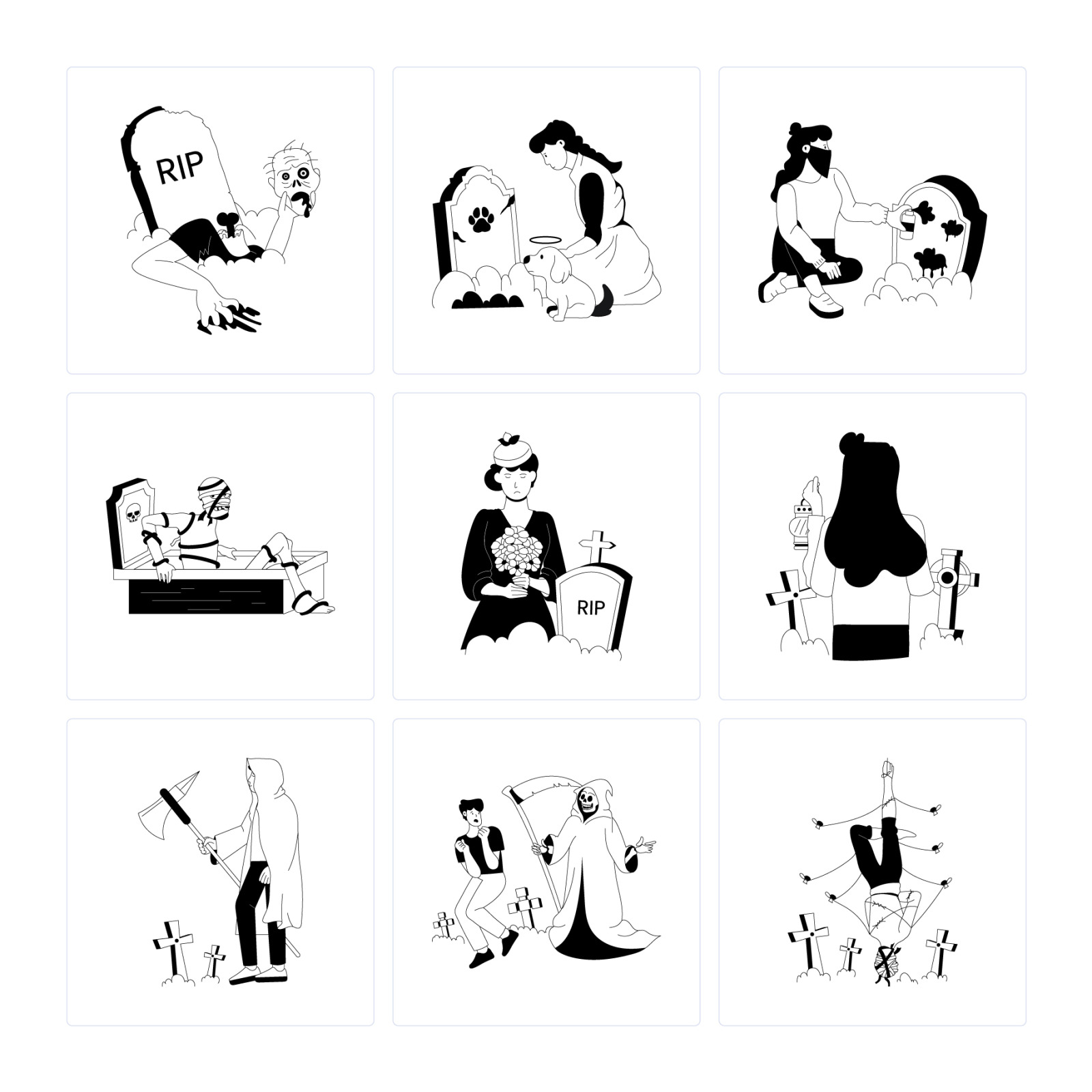 Graveyard Illustrations Graveyard Illustrations
