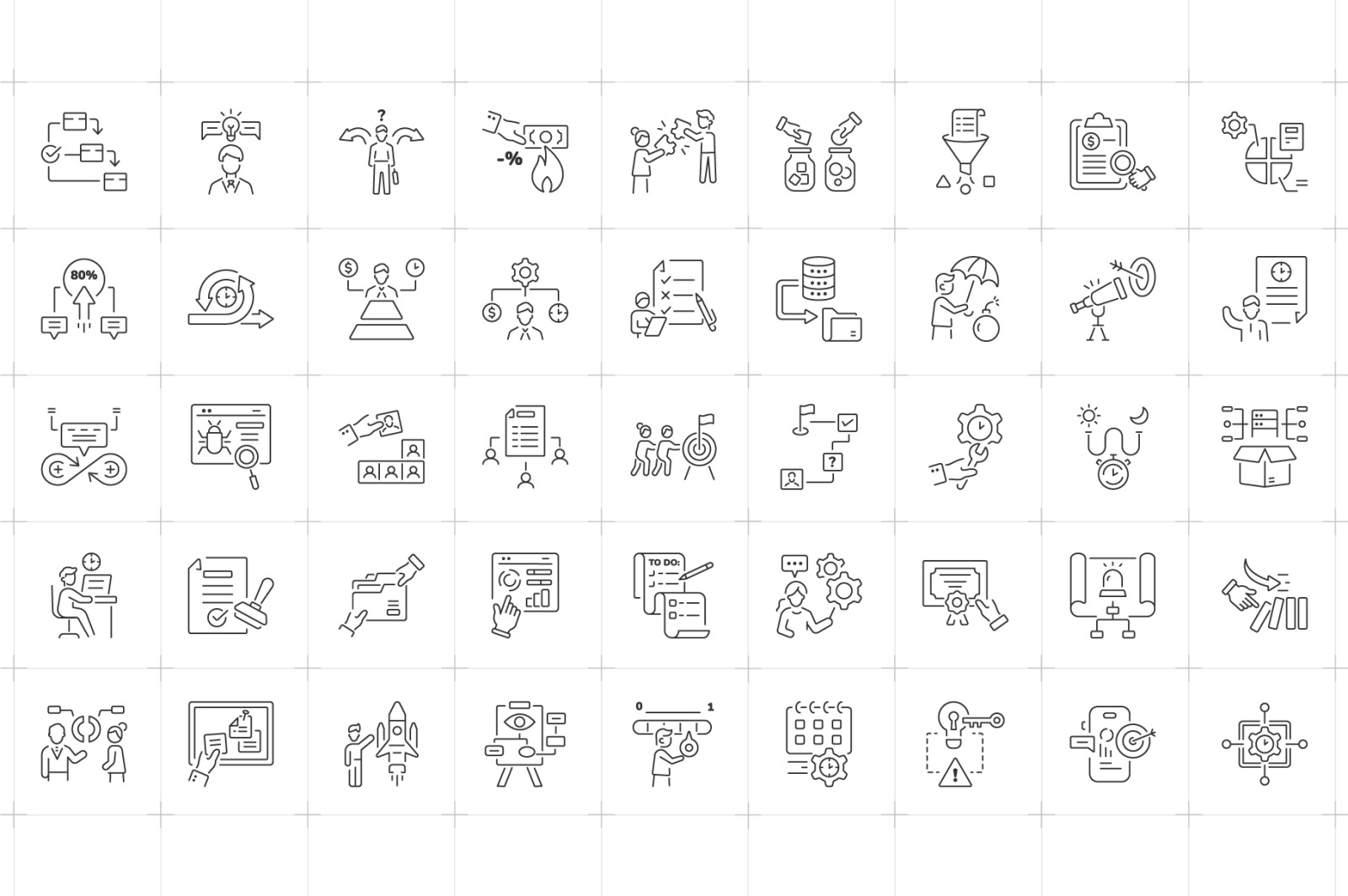 Productivity and Project Icons Productivity and Project Icons