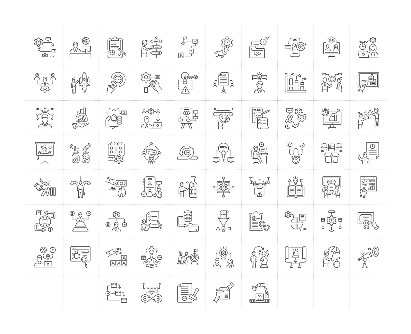 Productivity and Project Icons Productivity and Project Icons