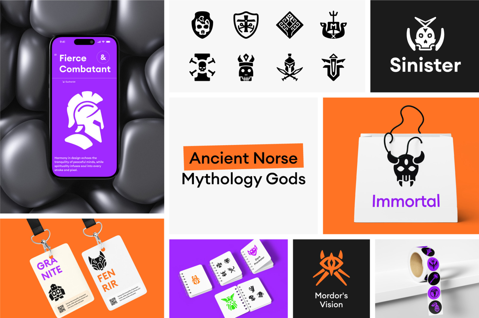 Ancient Norse Mythology Gods Set Ancient Norse Mythology Gods Set